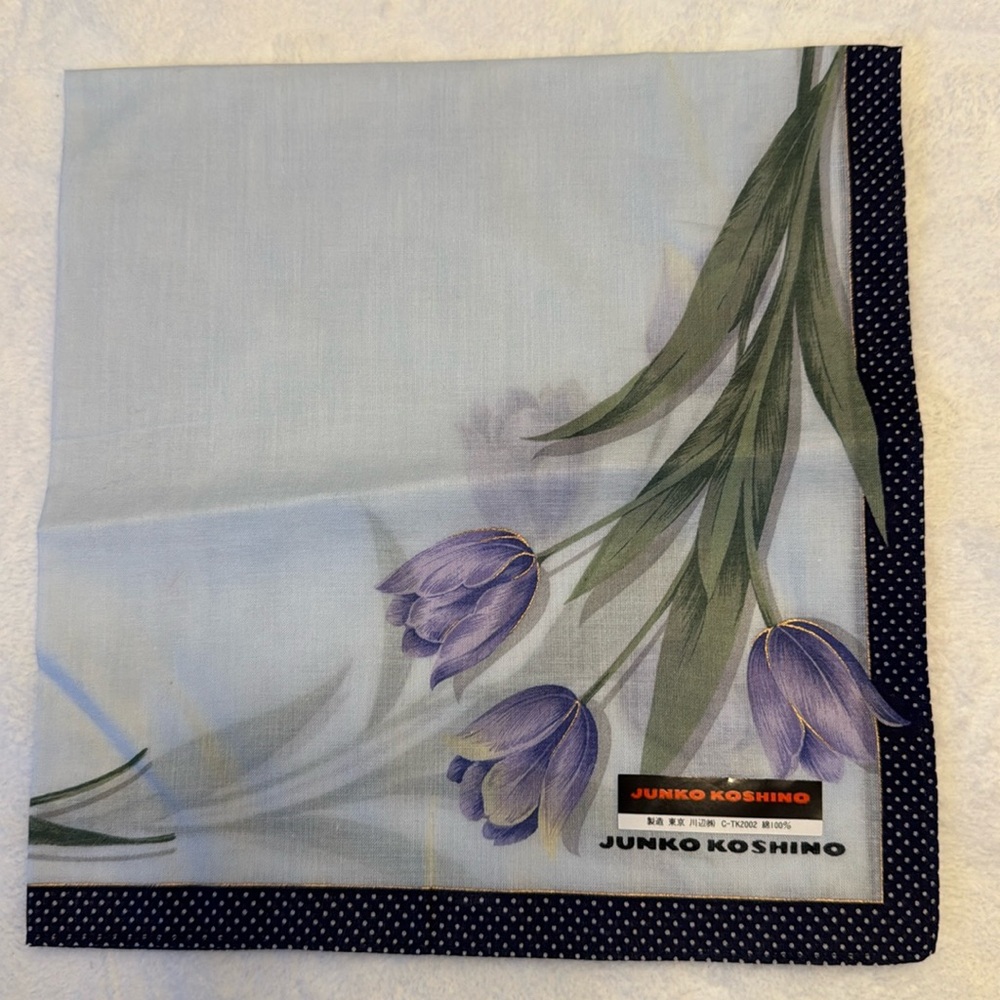 NWT Vintage Japanese Brand Junko Koshino Handkerchief Bandanna Neckerchief